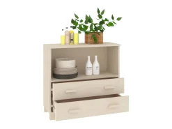 Aparador HAMAR madera de pino maciza marrón miel 85x35x80 cm ES64631