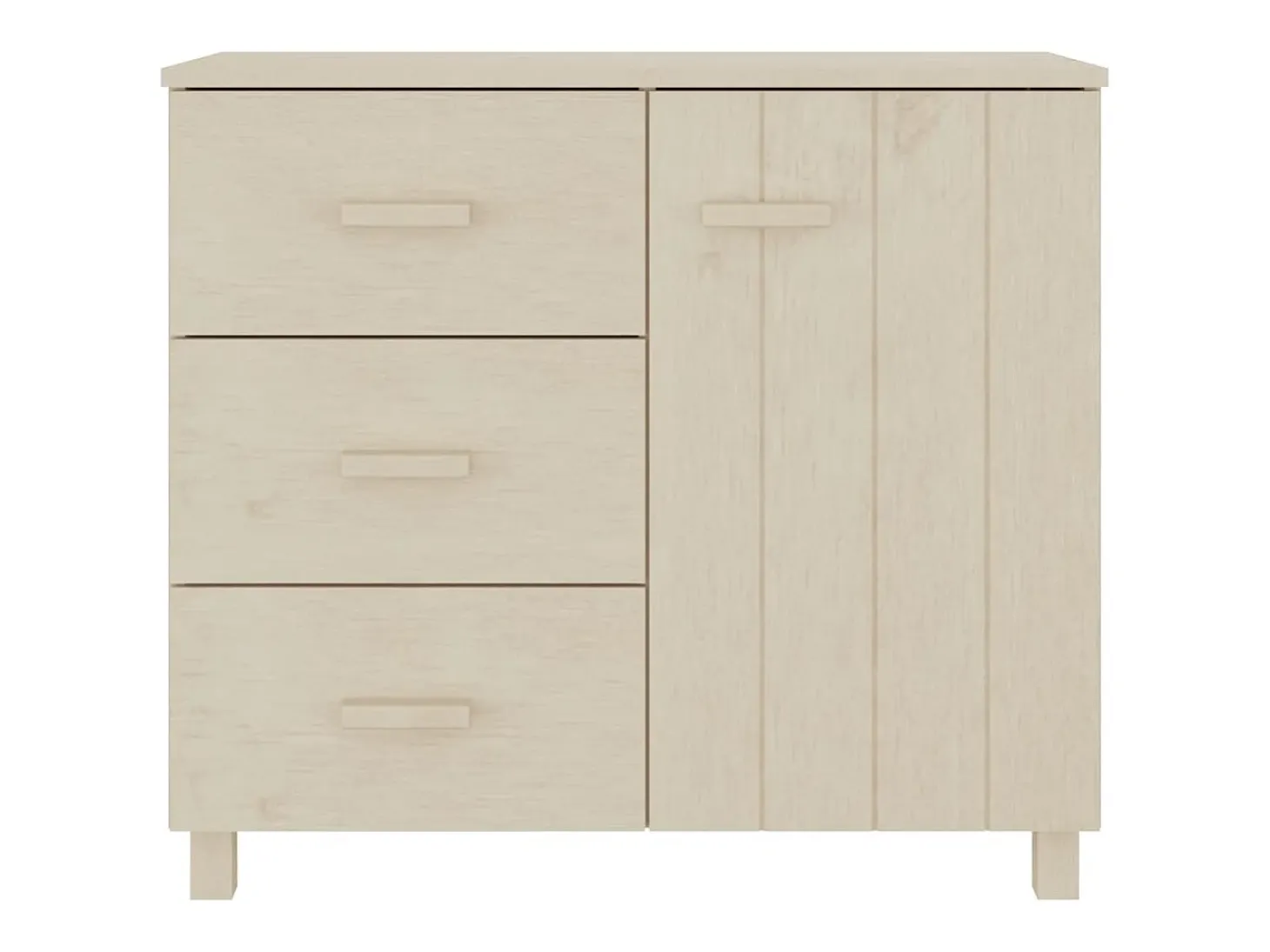 Aparador HAMAR madera de pino maciza marrón miel 90x40x80 cm