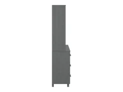 Aparador HAMAR madera de pino maciza gris oscuro