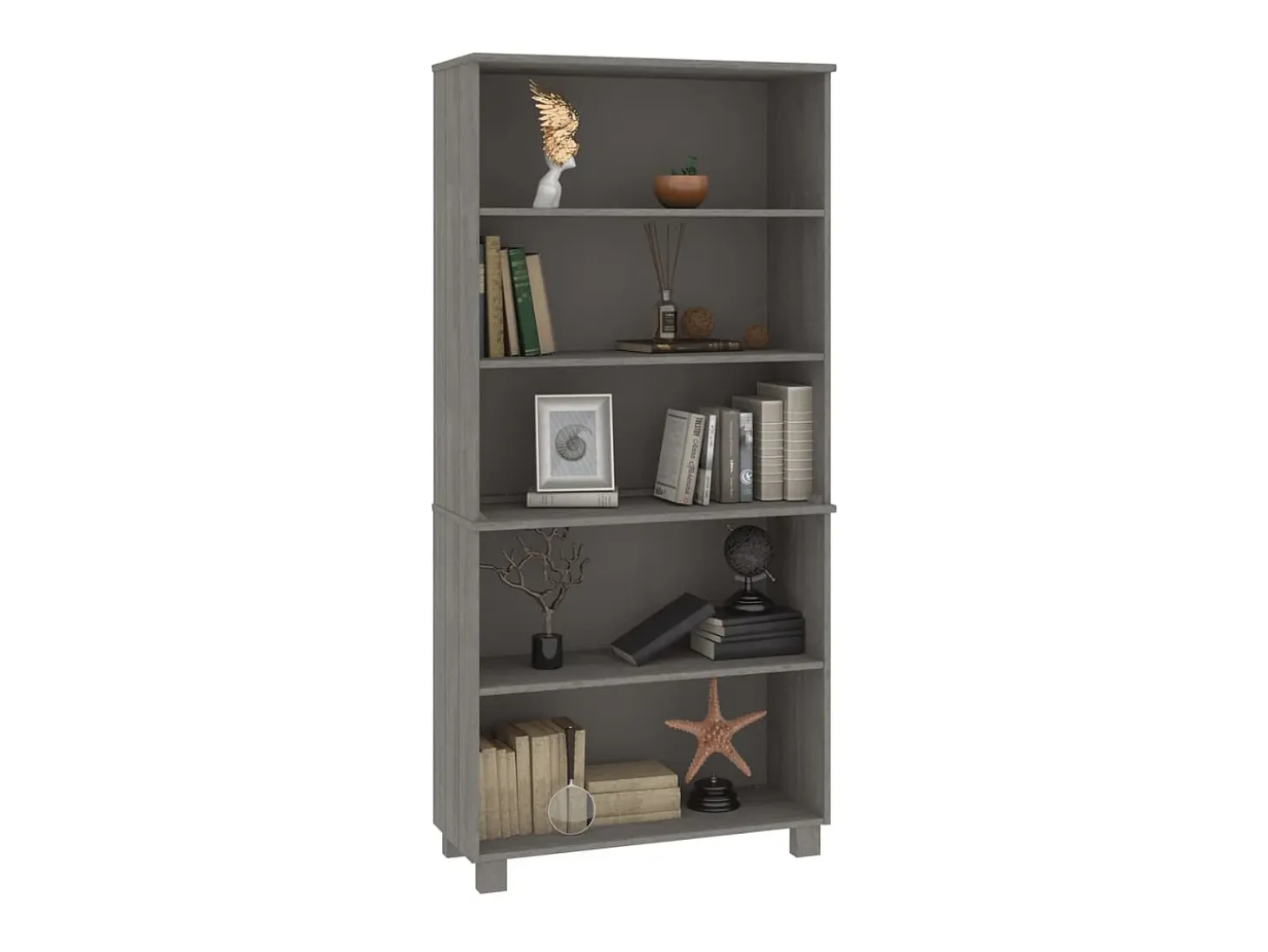 Aparador HAMAR madera de pino maciza gris claro ES34044