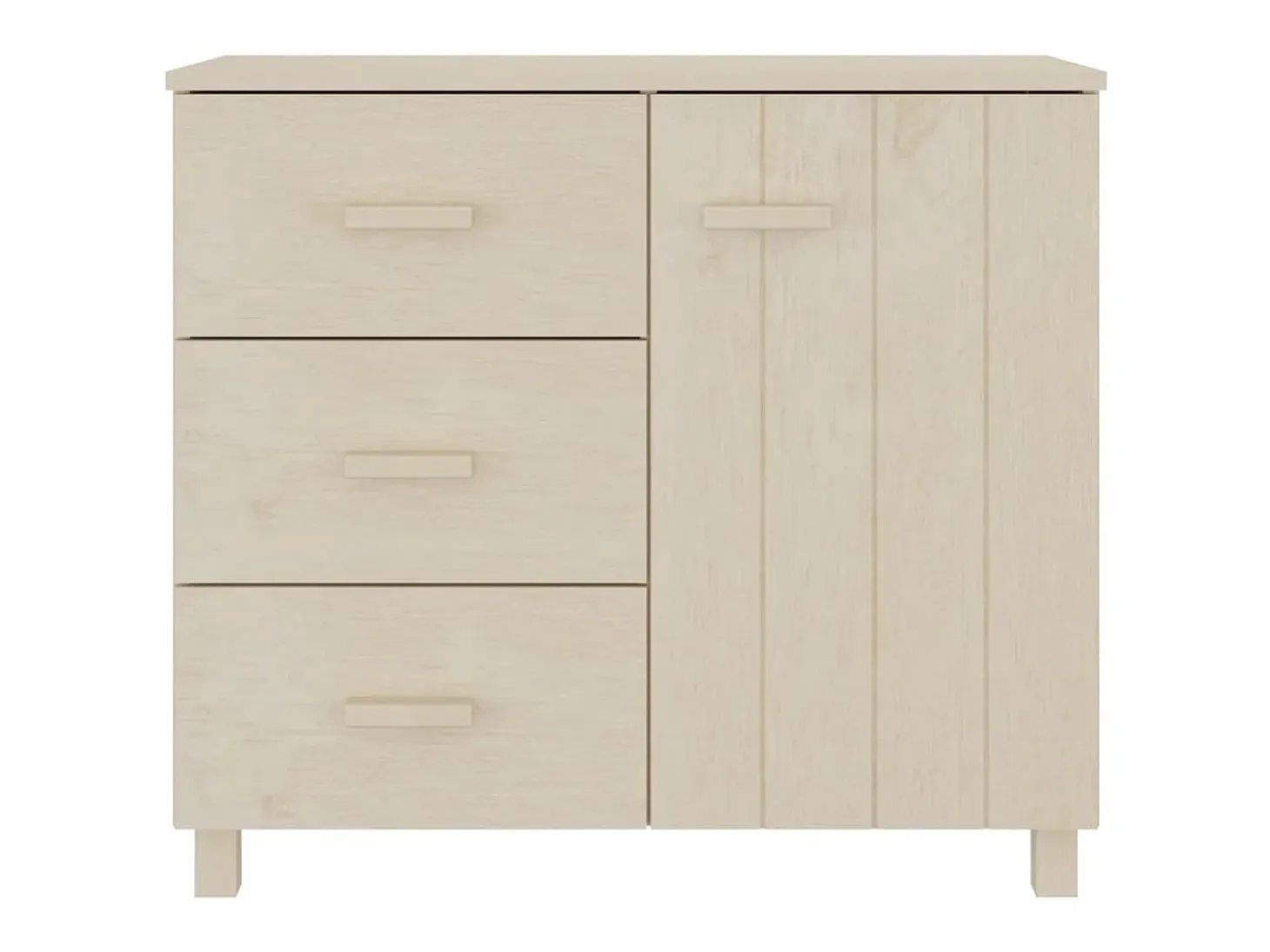 Aparador HAMAR madera de pino maciza marrón miel 90x40x80 cm ES88668