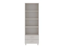 Aparador HAMAR madera maciza de pino blanca 60x35x180 cm ES94714