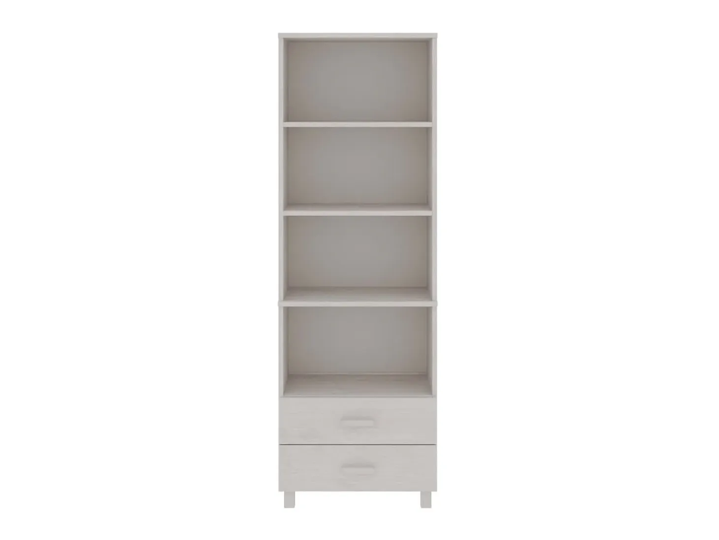 Aparador HAMAR madera maciza de pino blanca 60x35x180 cm ES94714
