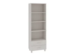 Aparador HAMAR madera maciza de pino blanca 60x35x180 cm ES94714