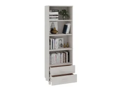 Aparador HAMAR madera maciza de pino blanca 60x35x180 cm ES94714