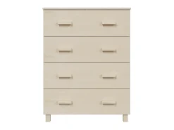 Aparador HAMAR madera pino maciza marrón miel 79x40x103,5 cm ES42783