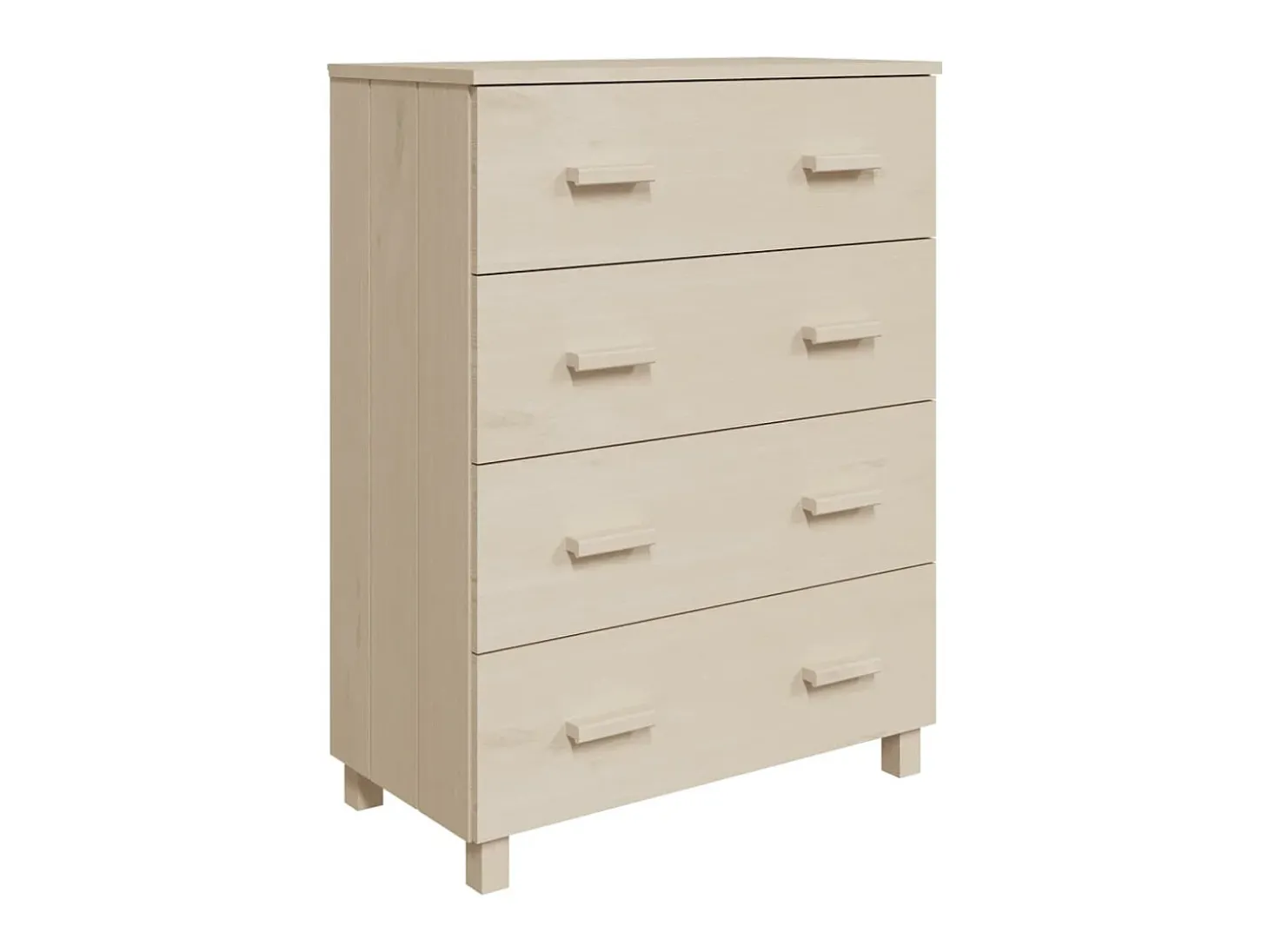 Aparador HAMAR madera pino maciza marrón miel 79x40x103,5 cm ES42783