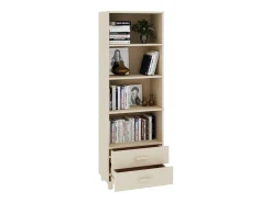 Aparador HAMAR Marrón Miel 60x35x180 cm Madera Maciza de Pino