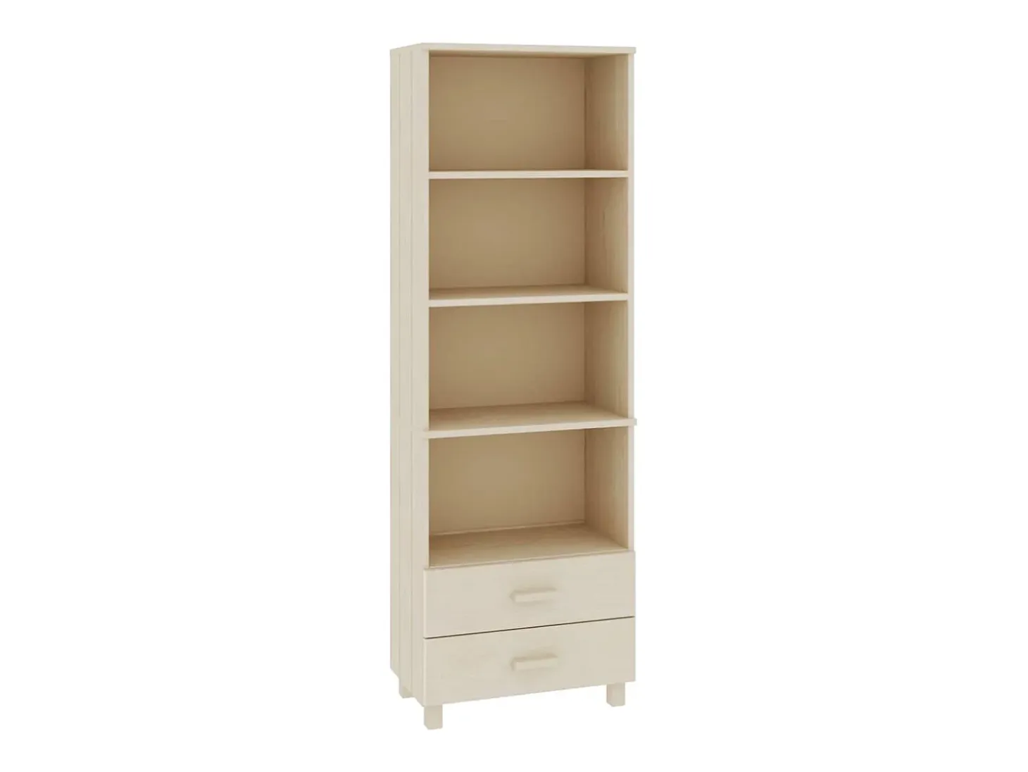 Aparador HAMAR Marrón Miel 60x35x180 cm Madera Maciza de Pino