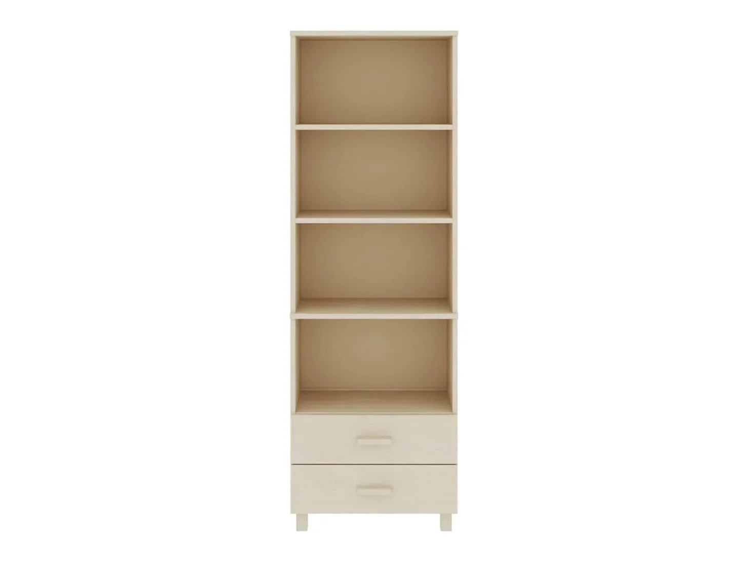 Aparador HAMAR Marrón Miel 60x35x180 cm Madera Maciza de Pino