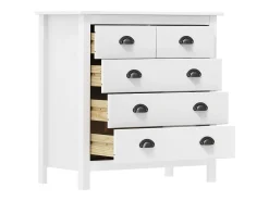 Aparador Hill Blanco 79x40x80 cm Madera Maciza de Pino