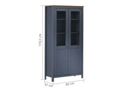 Aparador Hill Gris 85x37x170,5 cm Madera Maciza de Pino