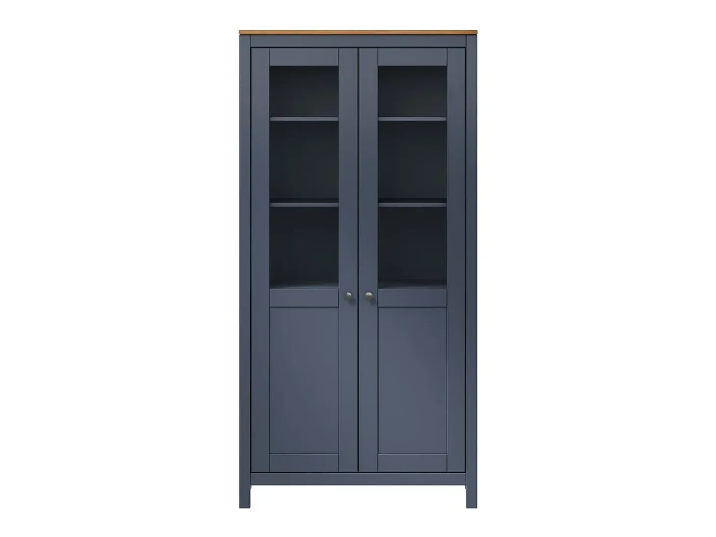 Aparador Hill Gris 85x37x170,5 cm Madera Maciza de Pino