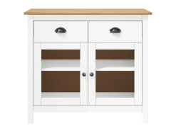 Aparador Hill madera maciza de pino blanco 90x40x80 cm ES72362