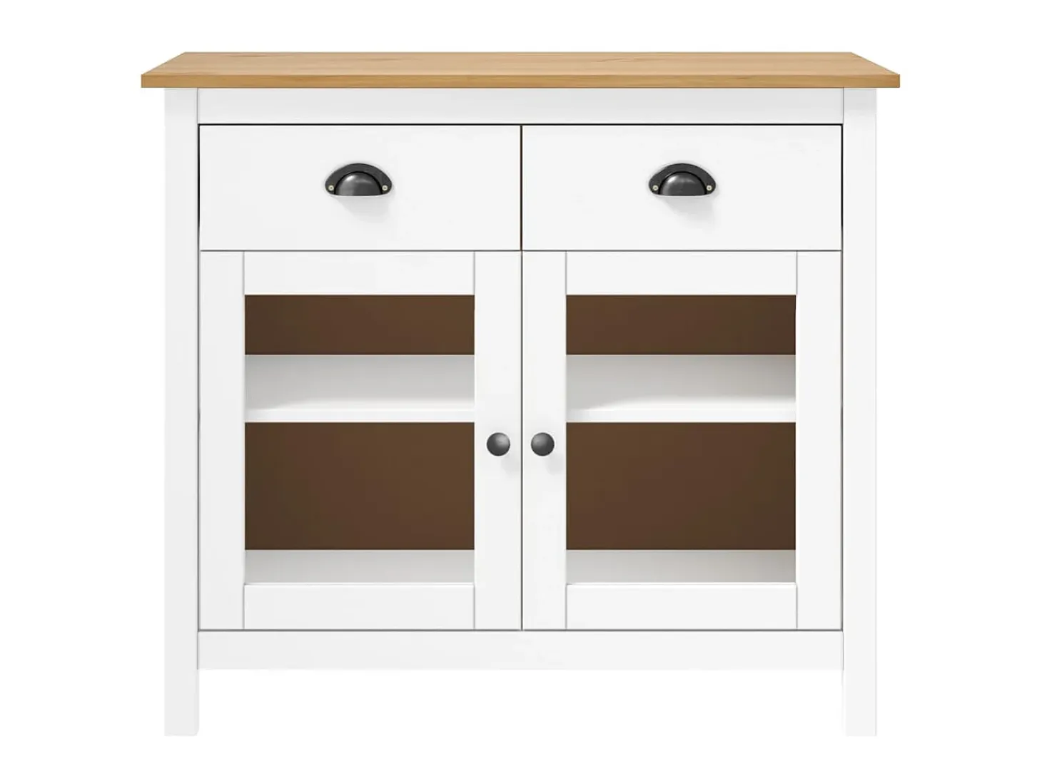 Aparador Hill madera maciza de pino blanco 90x40x80 cm ES72362