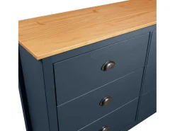 Aparador Hill madera maciza de pino gris 125x40x80 cm ES99460