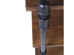 Aparador industrial 1 cajón 2 puertas hierro negro y mango marrón Kouba 160 cm