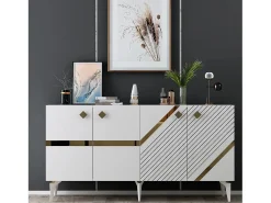 Aparador Iris Blanco dorado150x79x40 cm