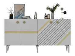 Aparador Iris Blanco dorado150x79x40 cm