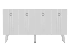 Aparador Isil Blanco Plata 150x40x80 cm