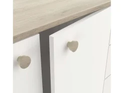Aparador Izzy Blanco Mate Roble Kronberg 82x120x42 cm Salón Comedor