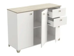 Aparador Izzy Blanco Mate Roble Kronberg 82x120x42 cm Salón Comedor