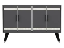 Aparador Kailua 1951, Antracita, 80x120x30cm, Aglomerado laminado