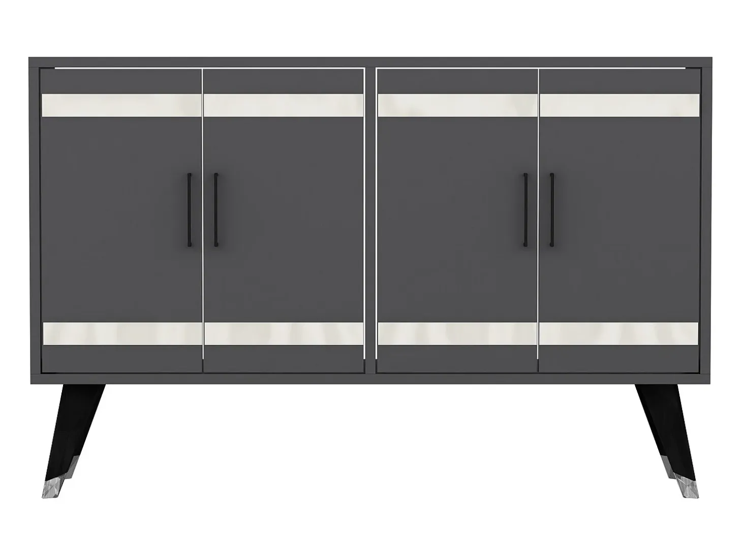Aparador Kailua 1951, Antracita, 80x120x30cm, Aglomerado laminado