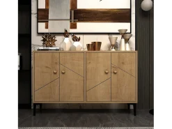 Aparador Kailua 1958, Roble, 75x120x30cm, Aglomerado laminado