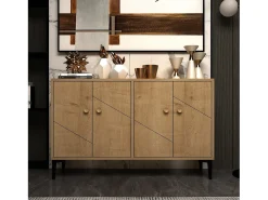 Aparador Kailua 1959, Roble, 75x120x30cm, Aglomerado laminado