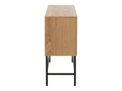 Aparador KLAKO de 2 puertas – Madera natural y caña