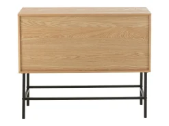 Aparador KLAKO de 2 puertas – Madera natural y caña