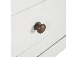 Aparador Kourame madera maciza mindi blanco 110 cm