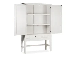 Aparador Kourame madera maciza mindi blanco 110 cm