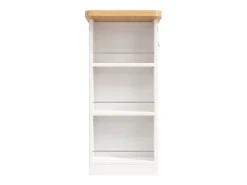 Aparador LED, aparador blanco con tapa giratoria, 2 puertas y 4 cajones de almacenamiento - MDF