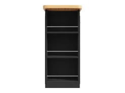 Aparador LED, aparador negro con tapa giratoria, 2 puertas y 4 cajones de almacenamiento - MDF