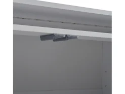 Aparador LED con 3 puertas de almacenamiento y estantes ajustables – Blanco y negro