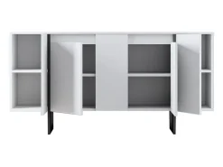 Aparador Luxe Blanco Negro 160x35x80 cm