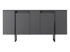 Aparador Luxe Blanco Negro 160x35x80 cm