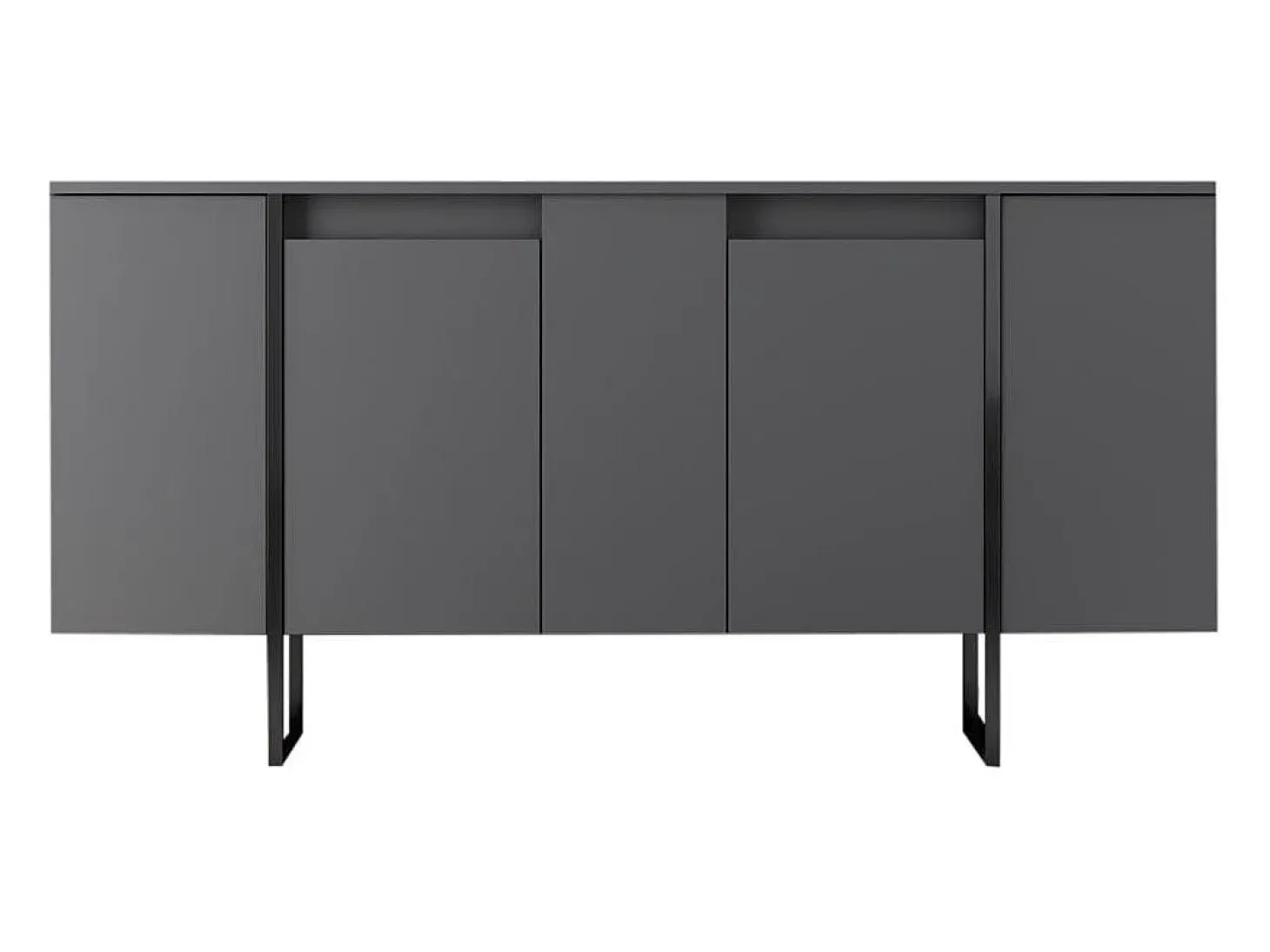 Aparador Luxe Blanco Negro 160x35x80 cm