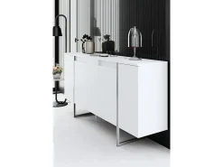 Aparador Luxe Blanco Plata 160x35x80 cm