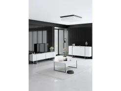 Aparador Luxe Blanco Plata 160x35x80 cm
