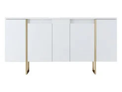 Aparador Luxe color nogal dorado160x35x80 cm