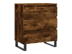 Aparador madera contrachapada color roble ahumado 60x35x70 cm