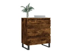 Aparador madera contrachapada color roble ahumado 60x35x70 cm