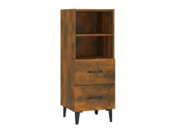 Aparador madera contrachapada roble ahumado 34,5x34x90 cm ES79988
