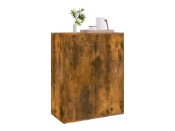 Aparador madera contrachapada color roble ahumado 60x30x75 cm