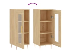 Aparador madera contrachapada color roble Sonoma 34,5x34x90 cm