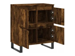 Aparador madera contrachapada color roble ahumado 60x35x70 cm