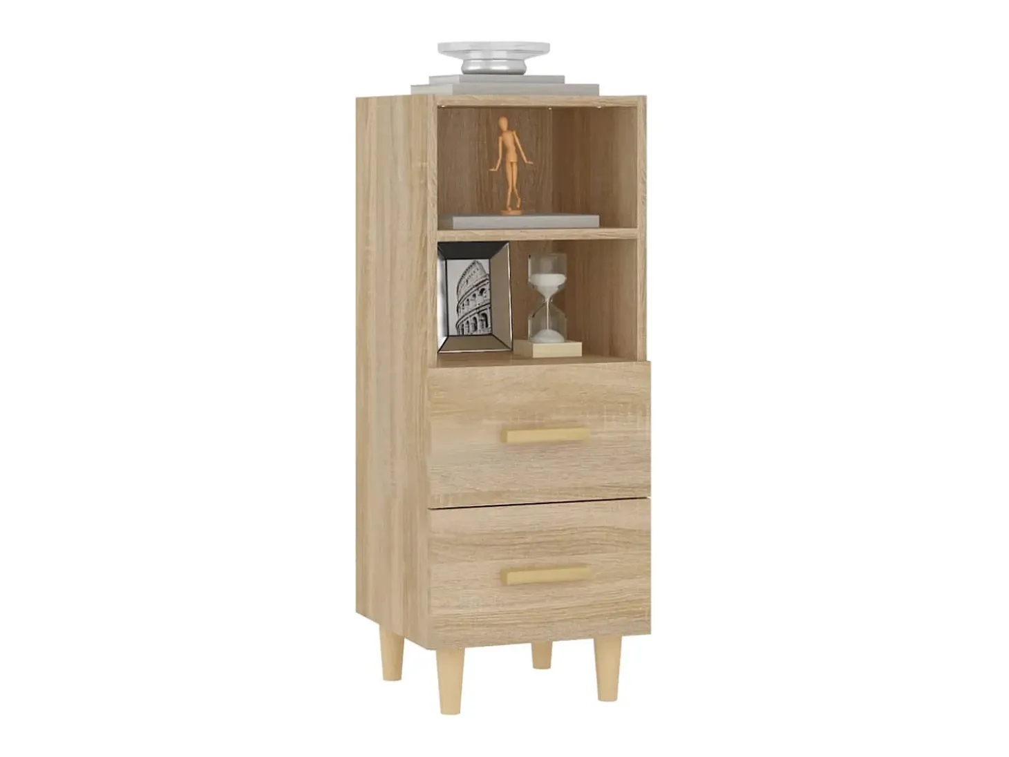 Aparador madera contrachapada color roble Sonoma 34,5x34x90 cm